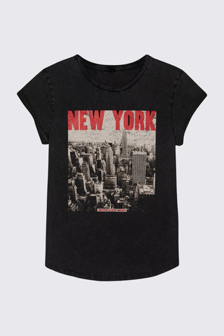 Eleven Loves Esprit New York Neat Tee in Washed Black