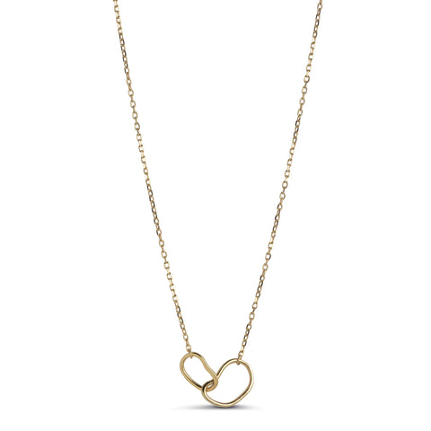 Enamel Copenhagen Organic Double Circle Necklace in Gold