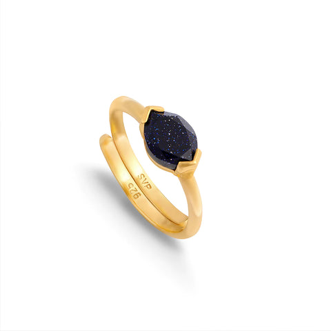 Sarah Verity SVP Siren Blue Sunstone Gold Ring