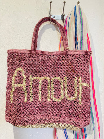 The Jacksons Amour Large Jute Bag in Lilac *LAST ONE!*