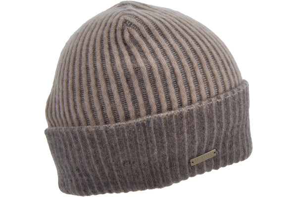 Seeberger Cashmere Beanie in Sand and Taupe