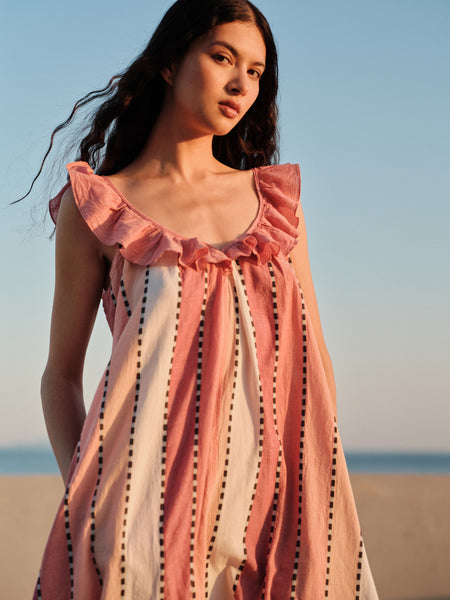 Devotion Twins Serapha Dress in Multi Colour Stripe