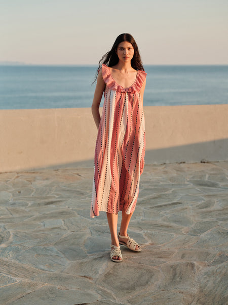 Devotion Twins Serapha Dress in Multi Colour Stripe