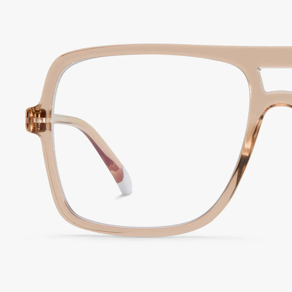 Barner Jake Glossy Rose Glasses Beige eyeglasses on a white background