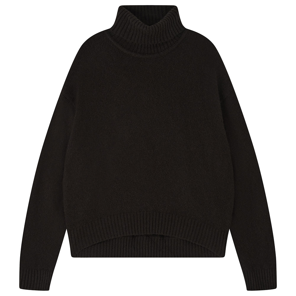 Jumper 1234 Oversize Roll Collar Sweater in Bitter