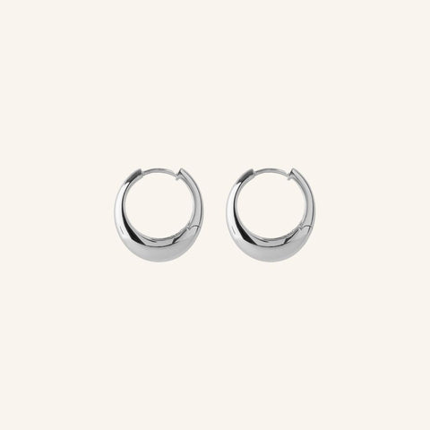 Pernille Corydon Globe Huggies Earrings in Silver