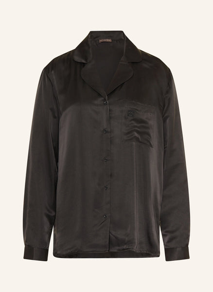Heyanno Sandy Silk Shirt in Black