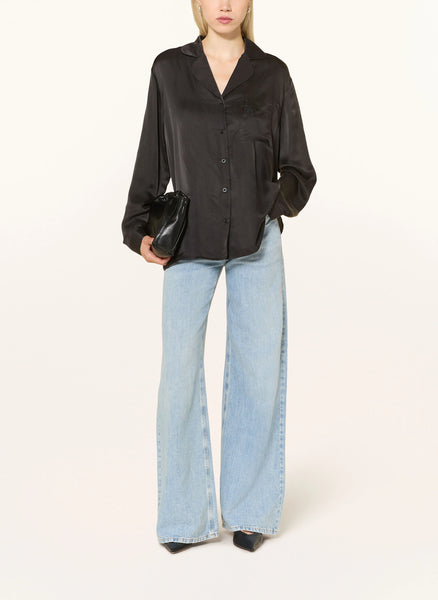 Heyanno Sandy Silk Shirt in Black