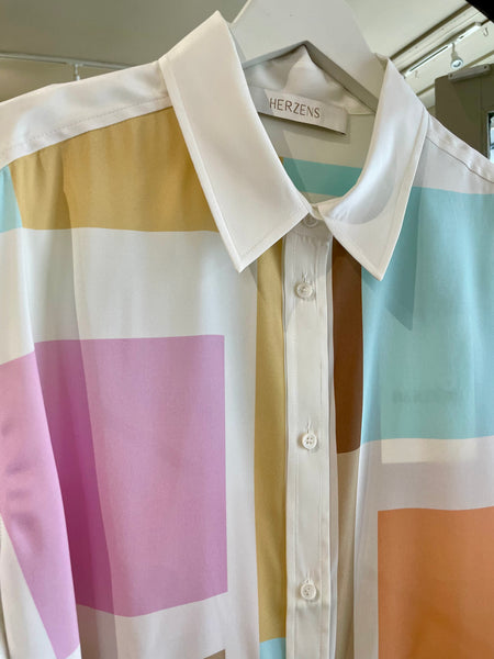 Herzens Shirt in Sand Pastell Multi 6094