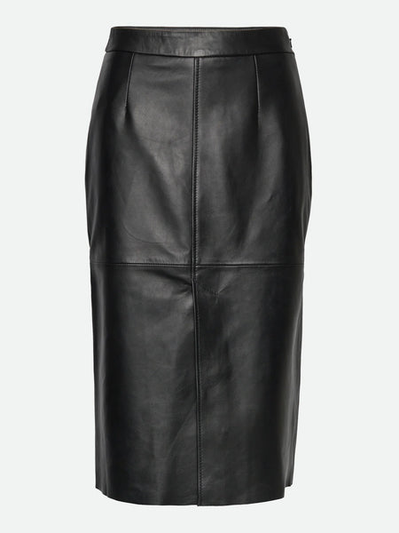 Rosemunde Leather Skirt in Black