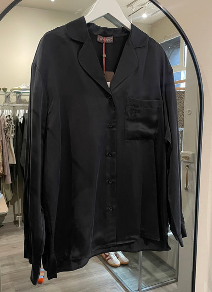 Heyanno Sandy Silk Shirt in Black