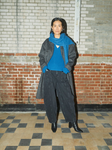 Mos Mosh Lucca Barkley Wool Coat in Phantom