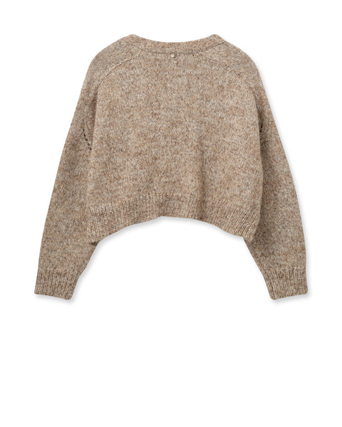 Mos Mosh Zela Warm Knit Cardigan in Tannin