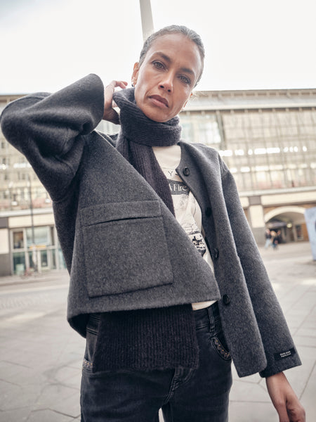 Mos Mosh Maria Loisa Wool Jacket in Phantom