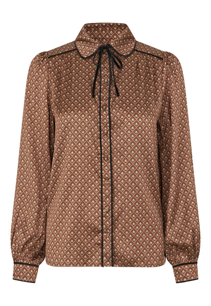Dea Kudibal Margit Blouse with Special Trim in Meadow Caramel