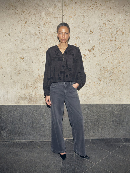 Mos Mosh Tazzin Tale Light Blouse in Black