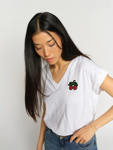 Mos Mosh Silao V-SS Tee in White