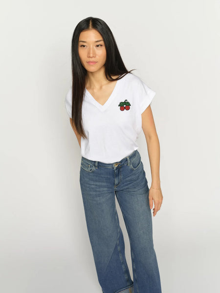 Mos Mosh Silao V-SS Tee in White