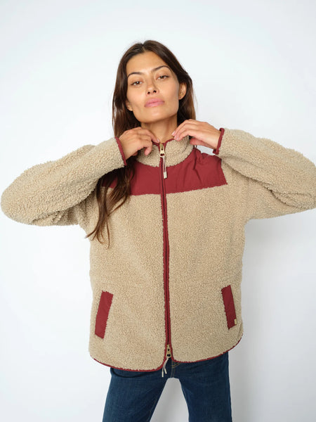Mos Mosh Elisa Eli Teddy Jacket in Cabernet