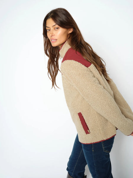 Mos Mosh Elisa Eli Teddy Jacket in Cabernet