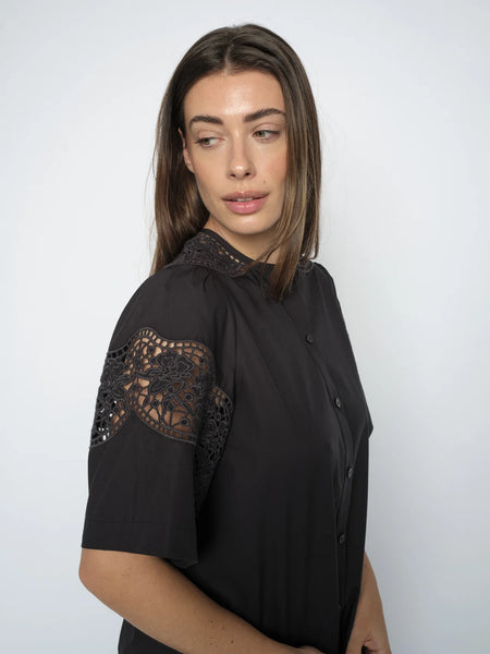 Mos Mosh Rooma Cotoni Shirt in Black