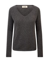 Mos Mosh Mape Sophia V-Neck Knit in Subterranean