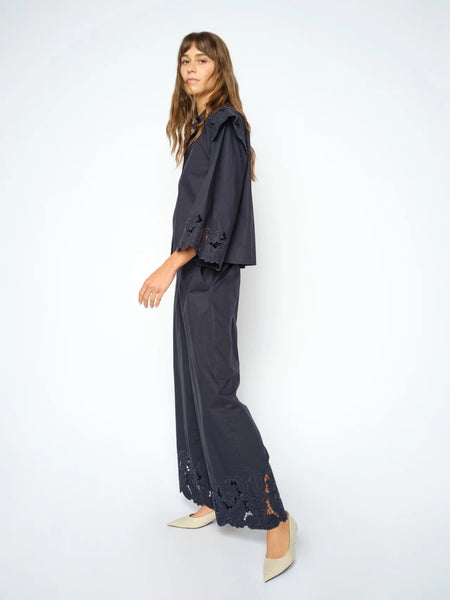 Mos Mosh Heliam Broange Shirt in Salute Navy