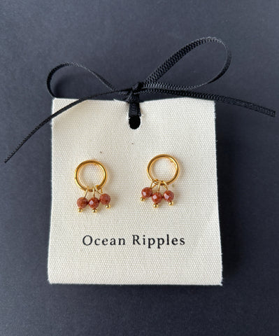 Ocean Ripples Goldstone Earrings 18E 12