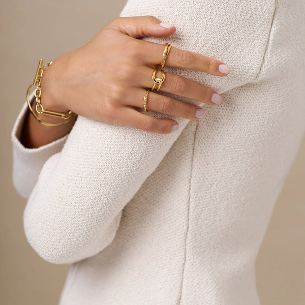 Orelia Interlocking Open Adjustable Ring ORE29379