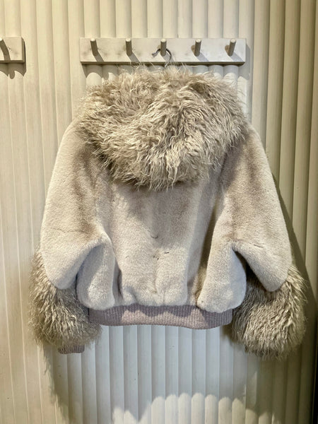 Diego M Faux Fur Bomber Jacket