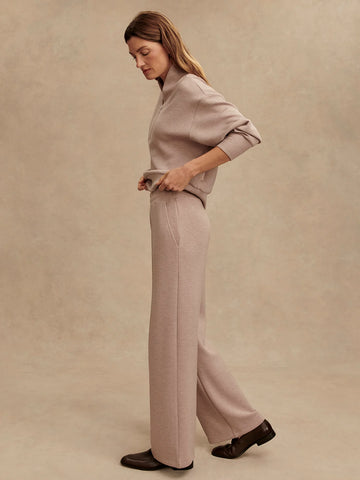 Varley The Wide Leg Pant in Taupe Marl 30"