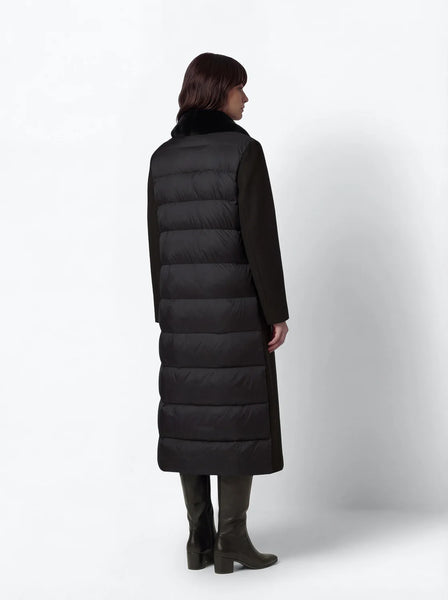 Diego M Wool Coat with Fur Collar