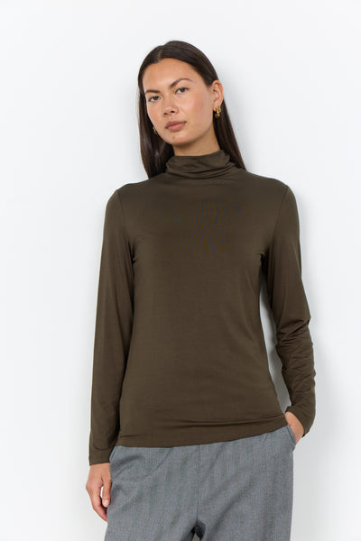Soya Concept Marica 12 Jersey T-shirt in Chocolate Plum 28464