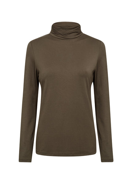 Soya Concept Marica 12 Jersey T-shirt in Chocolate Plum 28464