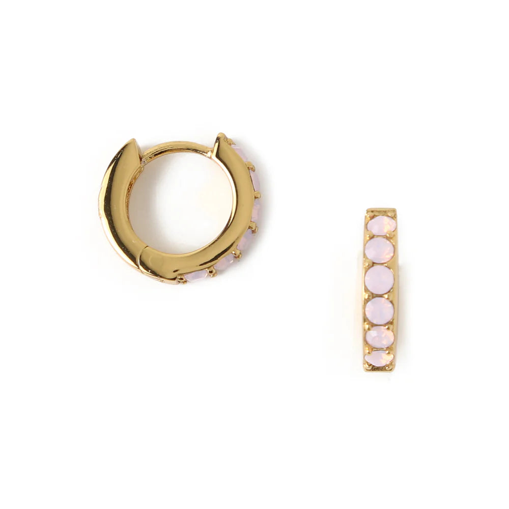 Orelia SW Pave Huggie Hoops