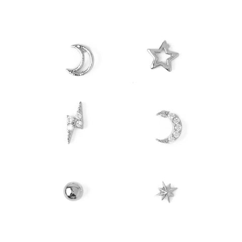 Orelia Celestial Stud 6 Pack Ear Party