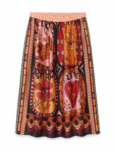 Me369 Vanessa Midi Skirt in Sunset