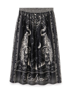 Me369 Vanessa Midi Skirt in Black Magic