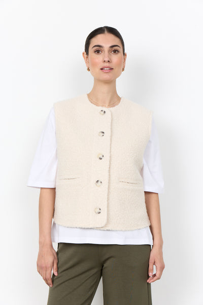 Soya Concept Shaima Waistcoat in Cream 27752