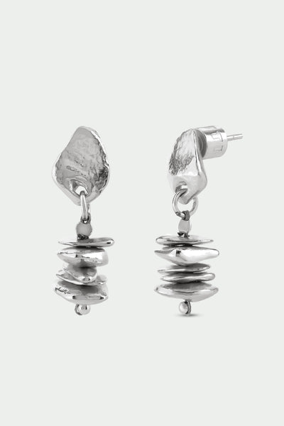 Tutti Row Earrings in Silver