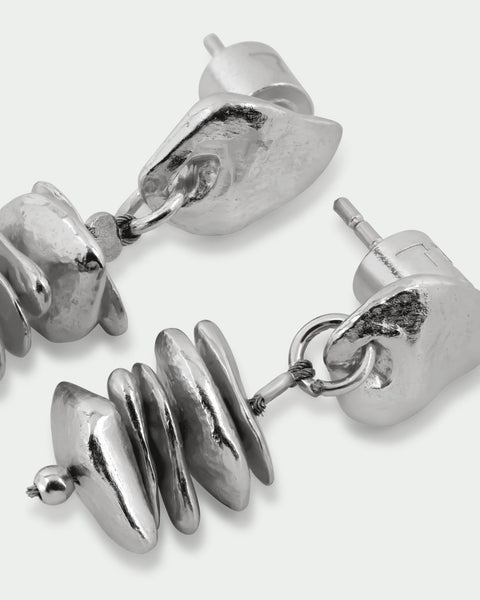 Tutti Row Earrings in Silver