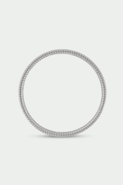 Tutti Woven Bangle in Silver