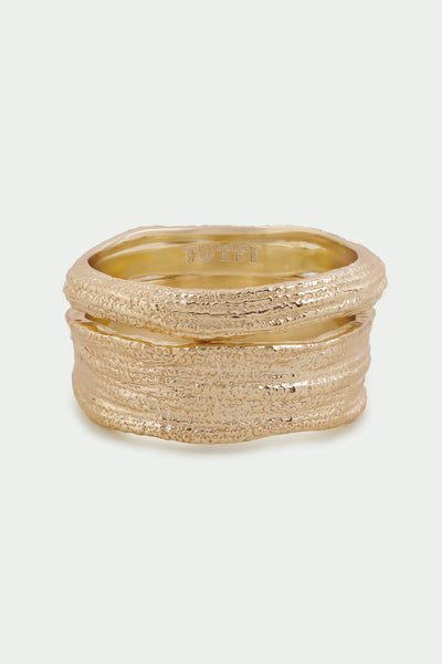 Tutti Contour Ring Set in Gold