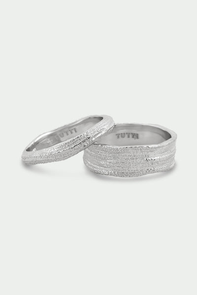 Tutti Contour Ring Set in Silver