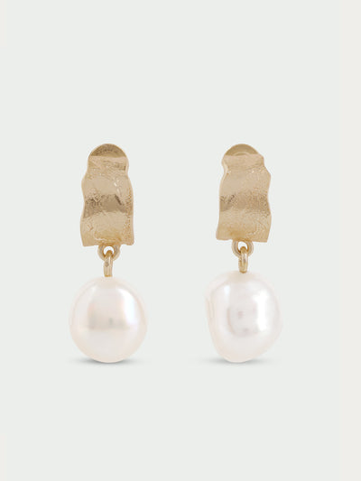 Tutti & Co Freshwater Pearl Earrings in Gold