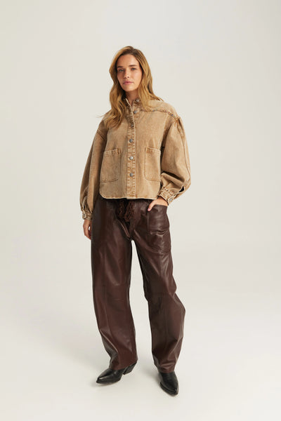 Me369 Roux Drill Rivet Jacket in Mustard