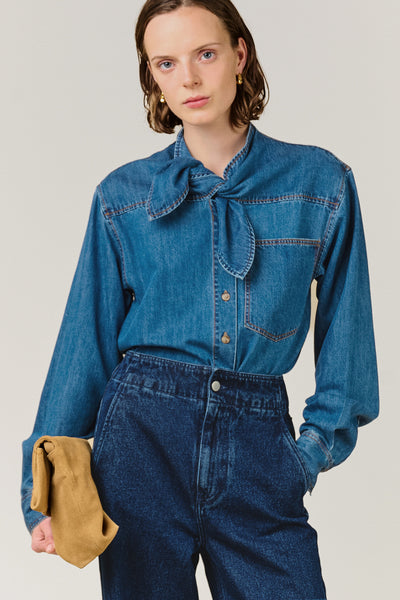 vivere Elif Shirt in Denim