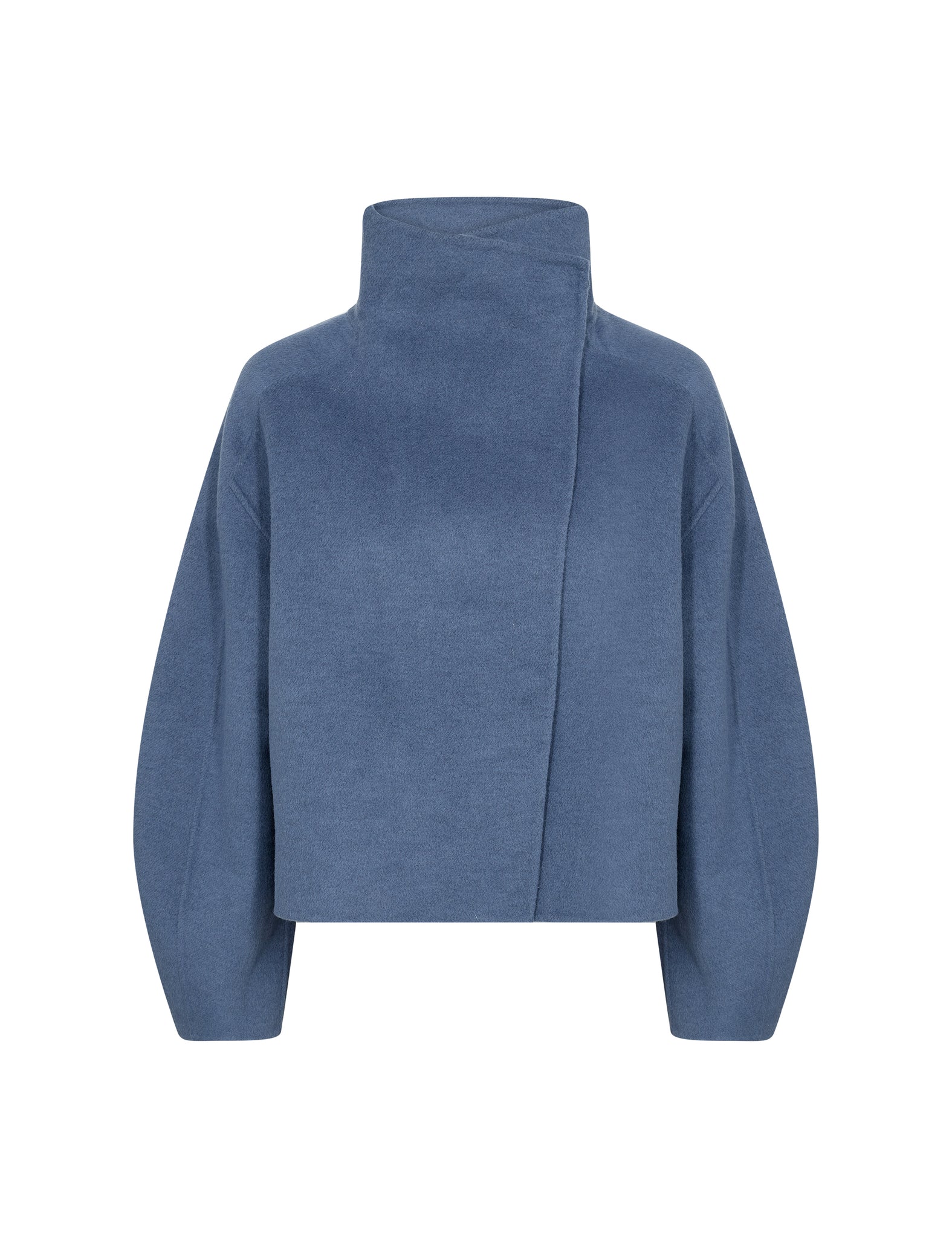 Levete Room Owa 32 Jacket in Vintage Indigo Blue jacket shown from the back on a white background