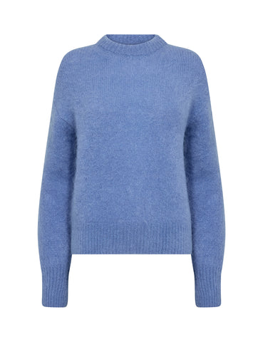 Levete Room Noreen 1 Pullover in Azurine Blue sweater on a white background