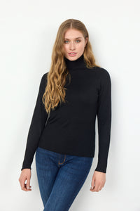 Soya Concept Dollie Pullover in Blue Iris 32992, roll neck